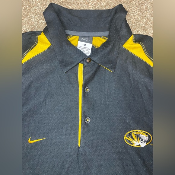 Nike Missouri Mizzou Tigers Football Authentic Dri-Fit Polo Shirt Men’s Size XL - Picture 3 of 12